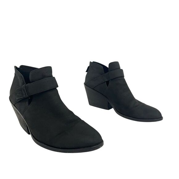 Eileen Fisher Ives Bootie Womens Size 10 Black Leather Ankle Boots Zip Up Shoes - Picture 1 of 8